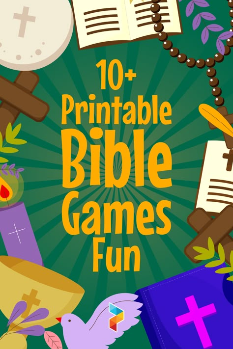 Bible Games Fun Bible Trivia Games For Kids, Fun Bible Games For Kids, Who Am I Bible Characters Game, Bible Matching Game Free Printables, Catholic Games For Kids, Bible Bingo Printable Free, Childrens Church Games, Fun Christian Games, Church Games For Adults