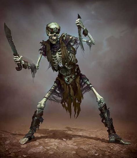 Dungeons & Dragons Monsters: The Undead II (inspirational) - Imgur Fantasy Undead, Skeleton Army, Undead Army, Skeleton Warrior, Rpg Monsters, D D Monsters, Dnd Monsters, Fantasy Monster, A Skeleton