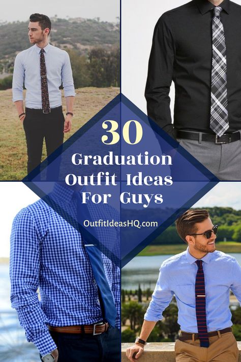 Top 30 Best Graduation Outfits for Guys https://outfitideashq.com/top-30-best-graduation-outfits-for-guys/ Graduation Outfit Ideas High School, High School Graduation Outfit, Outfit Graduacion, Graduation Pictures Outfits, Men Graduation Outfit, Mens Prom, Male Graduation, Graduation Guest Outfit, Graduation Outfit College