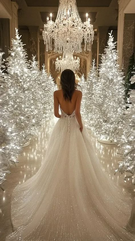 Ball Themed Wedding, Winter Wonderland Reception, Book Lovers Wedding, Gorgeous Wedding Dress Princesses, Bridal Shower Balloons, Crystal Christmas Tree, Nye Wedding, Wedding Themes Winter, Dream Wedding Decorations