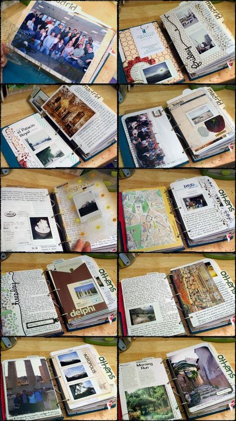 Buch Design, Travel Outfits, Photo Journal, Scrapbook Journal, Smash Book, Travel Scrapbook, Travelers Notebook, Travel Book, Project Life