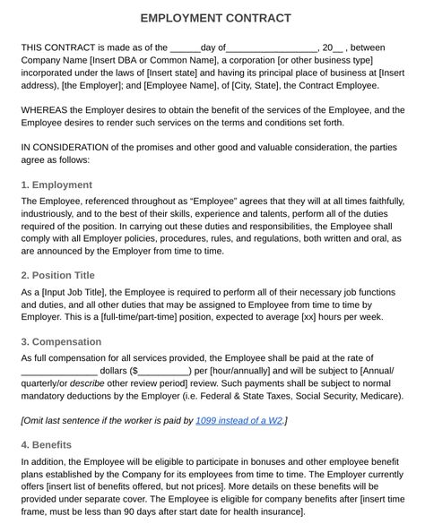 Employment Contract Template Employee Contract Template, Employment Contract Templates, Employment Contract Agreement, Business Partnership Agreement, Employee Evaluation, Employment Contract, Employment Form, Cleaning Contracts, Graphing Inequalities