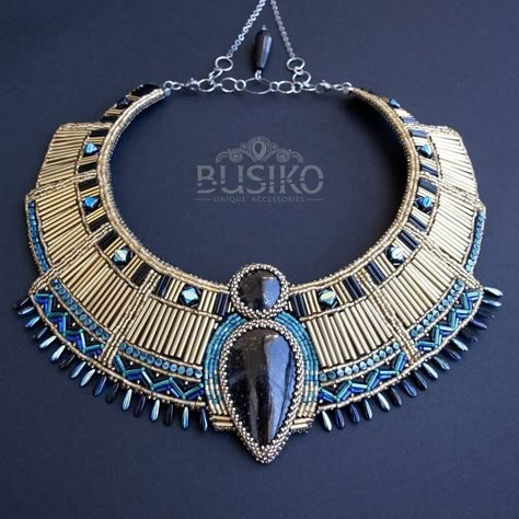 Egyptian collar necklace Egyptian Necklace Collars, Egyptian Collar Necklace, Megacon Cosplay, Egyptian Jewelry Ancient, Egyptian Collar, Egyptian Jewellery, Egyptian Inspired Jewelry, Cleopatra Jewelry, Egypt Jewelry