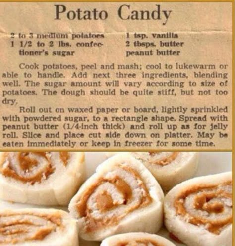 Potato Candy, Homemade Candy, Candy Fudge, How To Cook Potatoes, Old Fashioned Recipes, Homemade Candies, Retro Recipes, Candy Cookies, Old Recipes