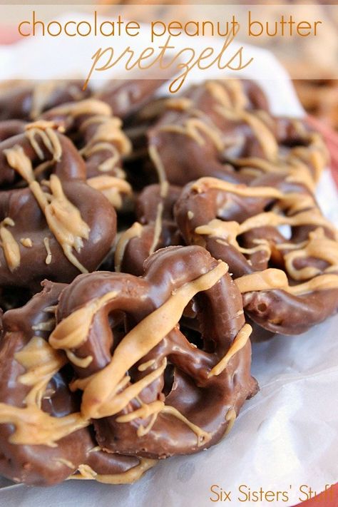 Peanut Butter Pretzels, Butter Pretzels, Pretzel Snacks, Chocolate Dipped Pretzels, Six Sisters Stuff, Peanut Butter Pretzel, Six Sisters, Pretzels Recipe, Snack Mix Recipes