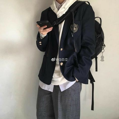 Male School Uniform Aesthetic, Private School Uniforms, Xo Kitty, Boys School Outfits, Japanese Uniform, High School Uniform, Men's Uniforms, School Uniform Fashion, School Uniform Outfits