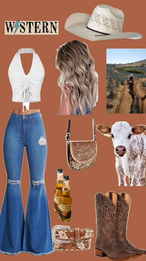 #westernstyle #outfitinspo #cowgirls #cattle #beer #vibes Country Themed Outfits Women, Dance Hall Outfit Country, Country Girl Outfits Black Women, County Fair Outfit Ideas, Country Fair Outfits, Country Girl Outfits Summer, Country Outfits Summer, Country Outfits For Concerts, Looks Cowgirl