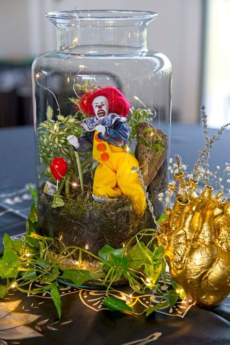 Terrariums/garden in the jars | The favourite teranium that was centrepieces at our wedding | Facebook Halloween Terrarium, Dollar Tree Halloween, Succulent Garden Diy, Succulent Garden, The Favourite, Garden Diy, Succulents Garden, Fall 2024, Dollar Tree