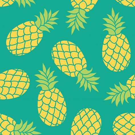 Pineapple Backgrounds, Pineapple Vector, Background Summer, Happy Cartoon, Textile Print, Pineapple Pattern, Tropical Pattern, Seamless Background, Watercolor Texture