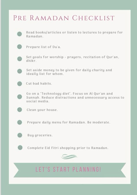 Ramzan Preparation Ideas, Ramadan Preparation Checklist, Pre Ramadan Checklist, Ramadan For Beginners, Ramadan Goals List, Things To Do In Ramadan, Ramadan Plan, Ramadan Checklist, Ramadan Challenge