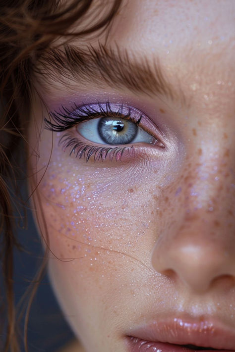 Lavender Dreams Eyeshadow Ideas For Blue Eyes Lavender Eye Shadow, Soft Purple Eyeshadow, Eyemakeup For Blue Eyes, Lavender Eyes, Blue Purple Eyes, Blue Eyes Eyeshadow, One Color Eyeshadow Look, Lavender Eyeshadow, Lavender Eyeshadow Looks