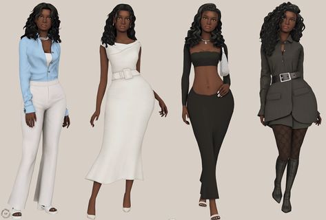 Links to the cc used is on my tumblr page linked here Sims 4 Rich Cc Maxis Match, Sims 4 Generations, Sims 4 Rich Cc, Aesthetic Lookbook, Sims 4 Traits, Tumblr Page, Sims Clothes, Sims House Plans, Look Books