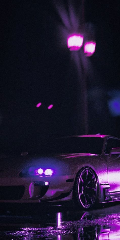 Purple Car Wallpaper, Black Cupid, Deep Wallpaper, Race Night, Black And Purple Wallpaper, Neon Car, Cr7 Vs Messi, Tokyo Drift Cars, Dark Purple Wallpaper