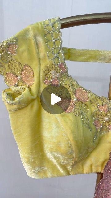 Amsuka on Instagram: "Yellow with coco sorbet❤️  Hand intricately embroidered saree with embroidery yellow blouse   Can be customised   Dm to know more  #red #handembroidered #intricacy #details #saree #blouse #clothingbrand #pret #fashion #label #instagram #handmade #amsuka" Yellow Blouse Designs, Blouse Works, Embroidered Saree, Yellow Blouse, Saree Blouse, Blouse Designs, Hand Embroidered, Clothing Brand, Coco