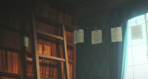 Anime Library Aesthetic Anime Library Aesthetic, Library Anime, Anime Library, Library Pictures, Old Library, Library Aesthetic, Fantasy Background, Violet Evergarden, Aesthetic Vintage