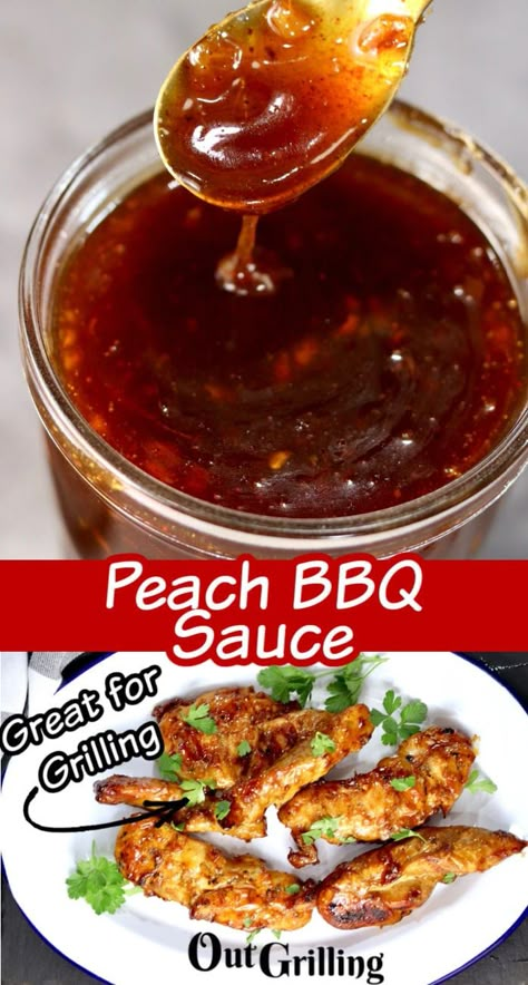 Homemade Texas Style Bbq Sauce, Flavored Bbq Sauce, Jam Bbq Sauce, Peach Bbq Sauce Recipe Easy, Bbq Sauce Ideas, Sauce For Bbq Pork, Bq Sauce Recipes, Gourmet Bbq Sauce, Homemade Peach Bbq Sauce