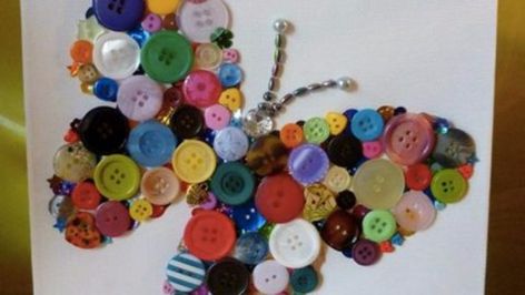 DIY Projects and Crafts Made With Buttons - DIY Button Butterfly Art - Easy and Quick Projects You Can Make With Buttons - Cool and Creative Crafts, Sewing Ideas and Homemade Gifts for Women, Teens, Kids and Friends - Home Decor, Fashion and Cheap, Inexpensive Fun Things to Make on A Budget http://diyjoy.com/diy-projects-buttons Creative Homemade Gifts, Craft Butterfly, Summer Arts And Crafts, Button Craft, Arts And Crafts For Adults, Arts And Crafts For Teens, Crafts For Teens To Make, Diy Crafts For Adults, Art And Craft Videos