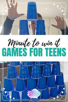 Party Games For Teenagers, Games For Teenagers, Thanksgiving Games For Adults, Family Laughing, Post Prom, Minute Games, Reunion Games, Minute To Win, Youth Games