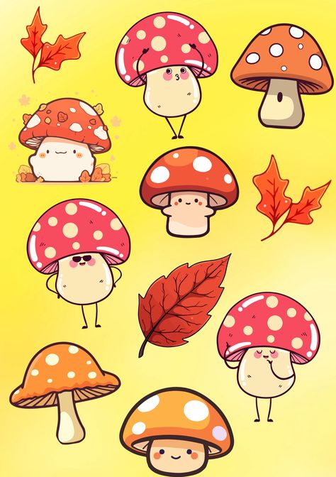 Cute mushrooms digital print 🍄😍 Mushroom Clipart Cute, Cute Mushrooms, Mushroom Clipart, Cute Mushroom, Sticker Png, Glossier Stickers, Png Clipart, Sticker Sheets, Stuffed Mushrooms