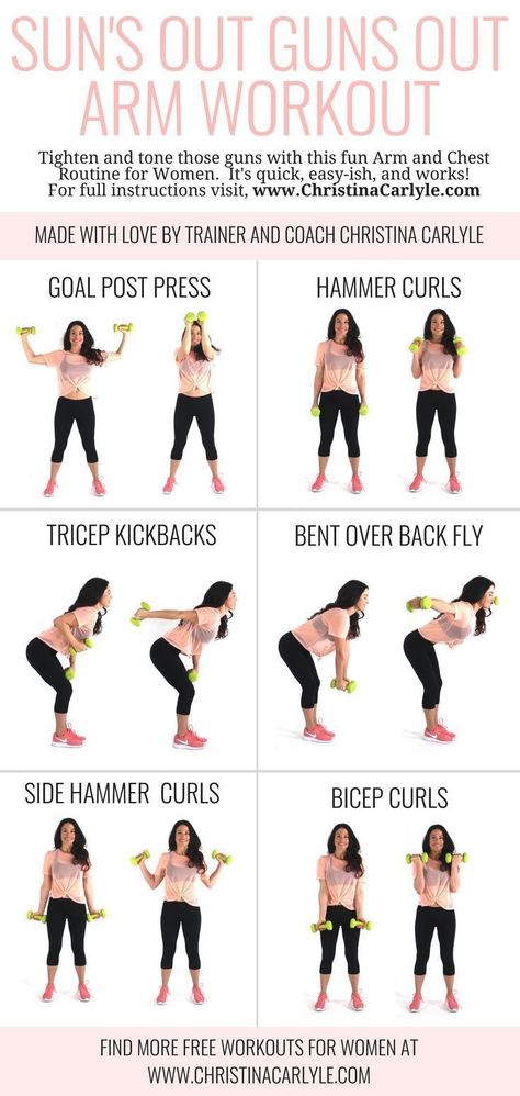 Upper Body Workout for Home Dumbbell Arm Workout, Tricep Kickback, Arm Workout Women, Arm Exercises, Arm Workouts, Toned Arms, Workout For Women, Dumbbell Workout, Health Exercise