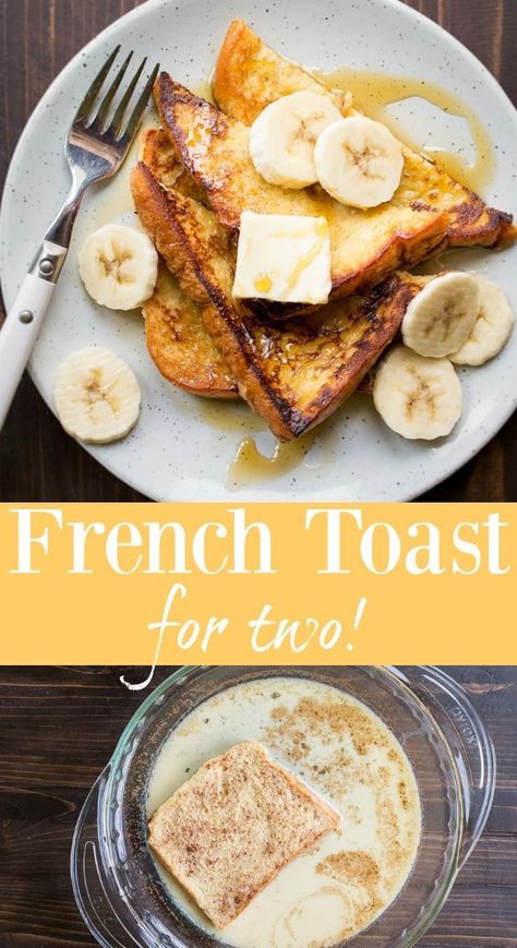 French Toast Recipe For 2, French Toast For Two, Recipe For French Toast, Best French Toast Recipe, Brioche French Toast Recipe, Brioche Bread Recipe, Awesome French Toast Recipe, Sweet French Toast, Sweet Custard