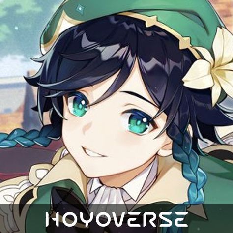 Disclaimer: I do not own any of the art and the brand displayed . All rights belong to miHoyo and its creators. Free to use for personal stuff ~ hoyoverse venti genshin impact app icon edit by kakuhisui ~ Genshin Impact, On Twitter, Twitter, Green, Anime, Hair, Blue