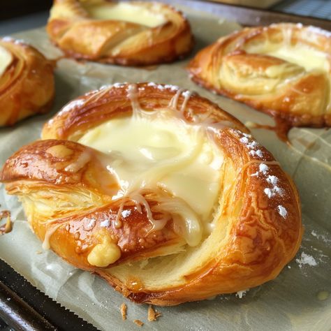 How to Make Delicious Crescent Cheese Danishes Danish With Crescent Rolls, Cheese Danish With Crescent Rolls, Cheese Danishes, Baking Lessons, Cheese Crescent Rolls, Cheese Danish, Fruit Toppings, Appetizers Easy Finger Food, Crescent Dough