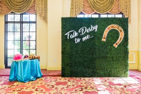 Derby Photo Op Kentucky Derby Photo Booth, Event Management Logo, Kentucky Derby Birthday, Kentucky Derby Decor, Kentucky Derby Party Ideas Decoration, Kentucky Derby Theme, Talk Derby To Me, Derby Party Food, Kentucky Derby Party Decorations