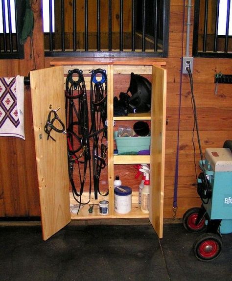 Barn Cabinets, Tack Storage, Tack Locker, Stall Fronts, Barn Hacks, Barn Stalls, Stall Door, Wood Decorations, Dream Horse Barns