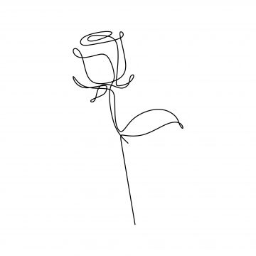 Doodle Rose Tattoo, Rose Tattoo Line Art, Rose Doodle Simple, Rose Drawing Aesthetic, Lineart Simple, Rose Doodle, Rose Line Art, Rose Simple, Line Diagram