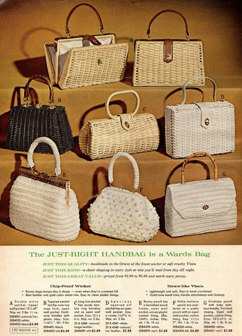 1960s Bags Vintage Handbags, Handbag Ads, 70s Bags, Vintage Bags 1950s, 70s Purse, Purses Vintage, Bags And Purses, Bags Vintage, Vintage Luggage