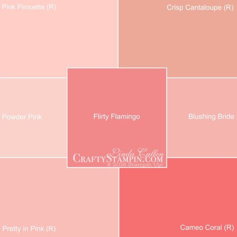 New Stampin Up Returning Colors - Linda Cullen - Crafty Stampin Flamingo Color, Color Combinations For Clothes, Card Making Tips, Colour Combos, Design Seeds, Color Grouping, Colour Board, Color Charts, Coordinating Colors