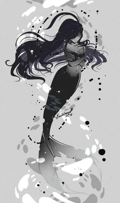 Mermaid Oc Girl, Anime Mermaid Art, Mermaid Oc Art, Fantasy Underwater, Dark Mermaid, Anime Mermaid, Mermaid Artwork, Fantasy Mermaids, Mermaid Drawings