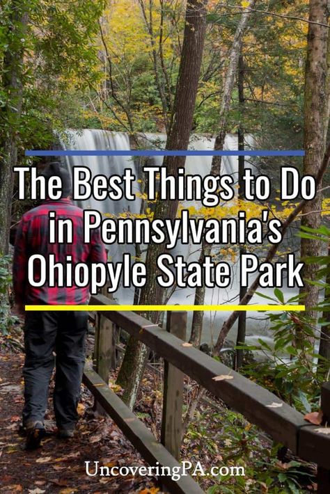 Things To Do In Pennsylvania, Pennsylvania Waterfalls, Ohiopyle State Park, Visit Pittsburgh, Pennsylvania Travel, Camping Locations, Pittsburgh Pennsylvania, On The Road Again, Beautiful Waterfalls