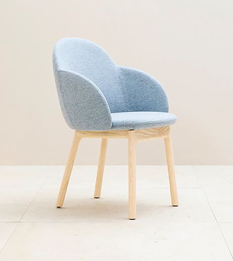 Amy Dining Chair | CliffYoung Modern Classic High-end Elegant Furniture Modern Garden Furniture, Innovative Furniture, Open Cabinets, Black Ash, Shell Chair, Wood Arm Chair, European Furniture, Blue Chair, Fitted Furniture