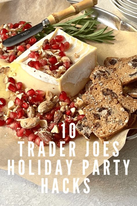 Trader Joes Appetizers, Trader Joes Recipes Healthy, Trader Joes Snacks, Brunch Appetizers, Holiday Party Appetizers, Brie Appetizer, Throwing A Party, Christmas Appetizers Party, No Cook Appetizers