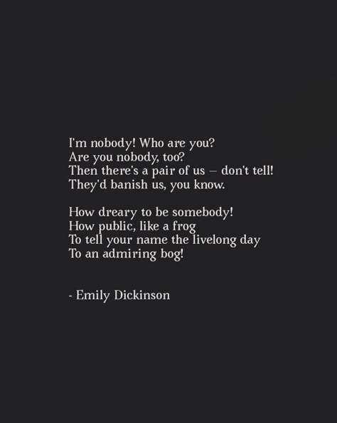 Emily Dickinson #poem #poetry #frog #humor #poet Emily Dickinson Nobody Poem, Emily Dickinson Poems Poetry, Frog Poem, Poems Dark, Pretty Poems, Rain Poems, Alex Core, Emily Dickinson Poetry, Kite Flyer