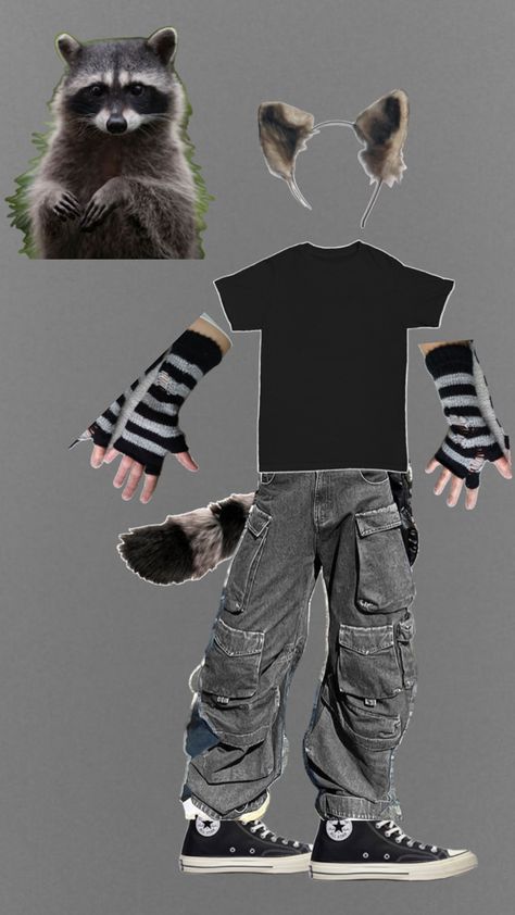 Raccoon Therian, Wolf Halloween Costume, Raccoon Mask, Raccoon Costume, Raccoon Halloween, Cute Raccoon, Animal Masks, Racoon, Goth Outfits