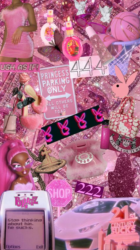 Pink Y2k Astethic, Y2k Pink Collage, Y2k Aesthetic Moodboard, Y2k Love Aesthetic, Y2k Moodboard Aesthetic, Pink Y2k Wallpaper Aesthetic, 2000s Mood Board, Y2k Collage Aesthetic, Pink Y2k Aesthetic Wallpaper