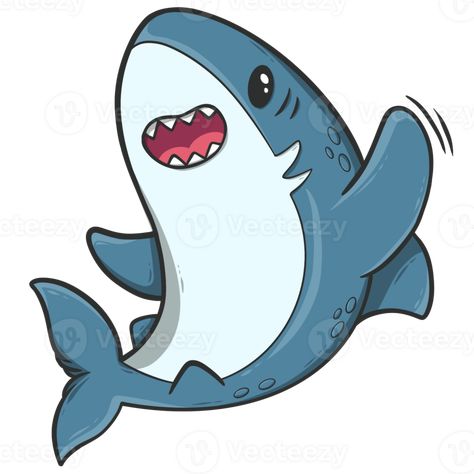 cute shark cartoon Cute Shark Drawing, Shark Doodle, Shark Clipart, Shark Cartoon, Happy Birthday Drawings, Shark Drawing, Cartoon Shark, King Shark, Happy Stones