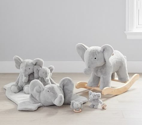 Elephant Rocker, Rocking Elephant, Nursery Rocker, Restoration Hardware Baby, Fun Nursery, Baby Rocker, Baby Boy Room Nursery, Elephant Plush, Baby Boy Room