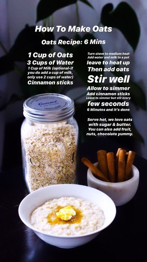 How To Cook Oatmeal On Stove, How To Make Oatmeal On The Stove, Cinnamon Oats, Recipe Oatmeal, How To Make Oats, Cinnamon Breakfast, Instant Oats, Interesting Recipes, Cinnamon Recipes