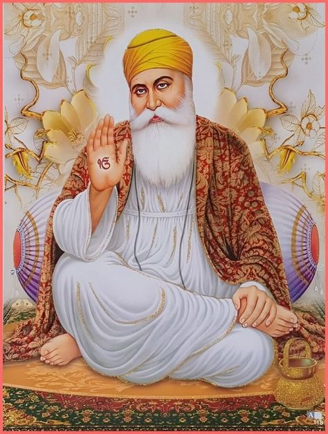 Guru Nanak Pics, Guru Wallpaper, Golden Temple Wallpaper, Guru Nanak Photo, Guru Nanak Ji, Guru Nanak Wallpaper, Guru Nanak Dev Ji, Spiritual Photos, Vintage Art Paintings