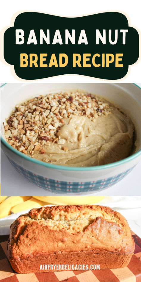 Moist and easy banana nut bread recipe perfect for breakfast or snacks. Banana Bread Recipe Nut, Old Fashion Banana Nut Bread Recipe, Nana Nut Bread, Recipe For Banana Nut Bread, How To Make Banana Nut Bread, Best Banana Nut Bread Recipe Moist, Banana Nut Bread Recipe Moist Easy, Leftover Banana Recipes, Banana Nut Bread Recipe Moist