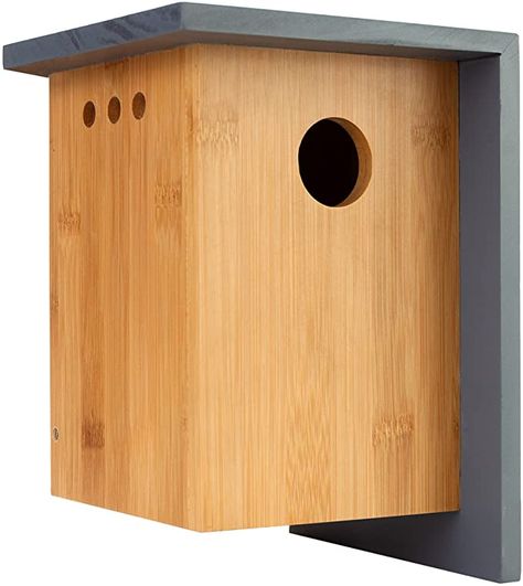 Cool Bird Houses, Modern Bird Feeders, Modern Birdhouses, Landscape Backyard, Bird Houses Ideas Diy, Wooden Bird Houses, Unique Bird Houses, Birdhouse Designs, Modern Birds