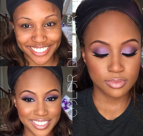 Lavender Purple Wedding Makeup, Purple Eyeshadow Looks, Purple Makeup Looks, Purple Smokey Eye, Purple Eye Makeup, Prom Makeup Looks, Celebrity Makeup Looks, Purple Makeup, Purple Eyeshadow