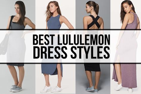 Love lululemon and want to try out their dresses? Here are our top picks for lululemon dresses! We hope you find something you love! Lululemon Dress Outfit, Lululemon Dress, Teaching Yoga, Strappy Bra, Summer Dates, Fitness Instructor, Popular Dresses, Play Dress, Dress Backs