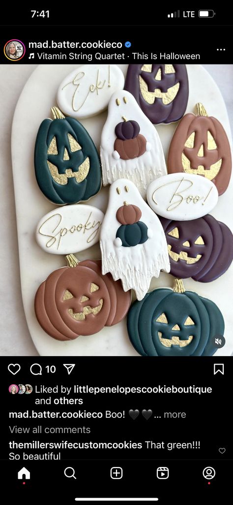 Halloween Sugar Cookies, Cookie Inspiration, Halloween Cookies, Halloween Boo, Sugar Cookies, Halloween, 10 Things