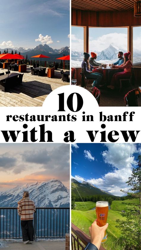 Banff Restaurants With A View, Banff In November, Banff Itinerary Summer, Banff Restaurants, Mccormick Family, Banff Vacation, Banff Summer, Traveling Canada, Banff Trip