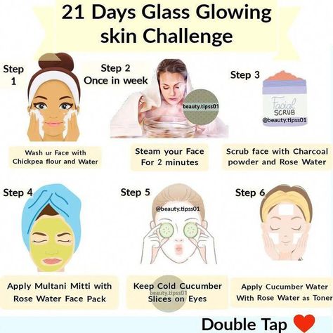 Skin Care Thumbnail, Glowing Skin Challenge, Skin Challenge, Clean Skin Face, Skin Face Mask, Basic Skin Care, Natural Face Skin Care, Tips For Glowing Skin, Skin Care Face Mask